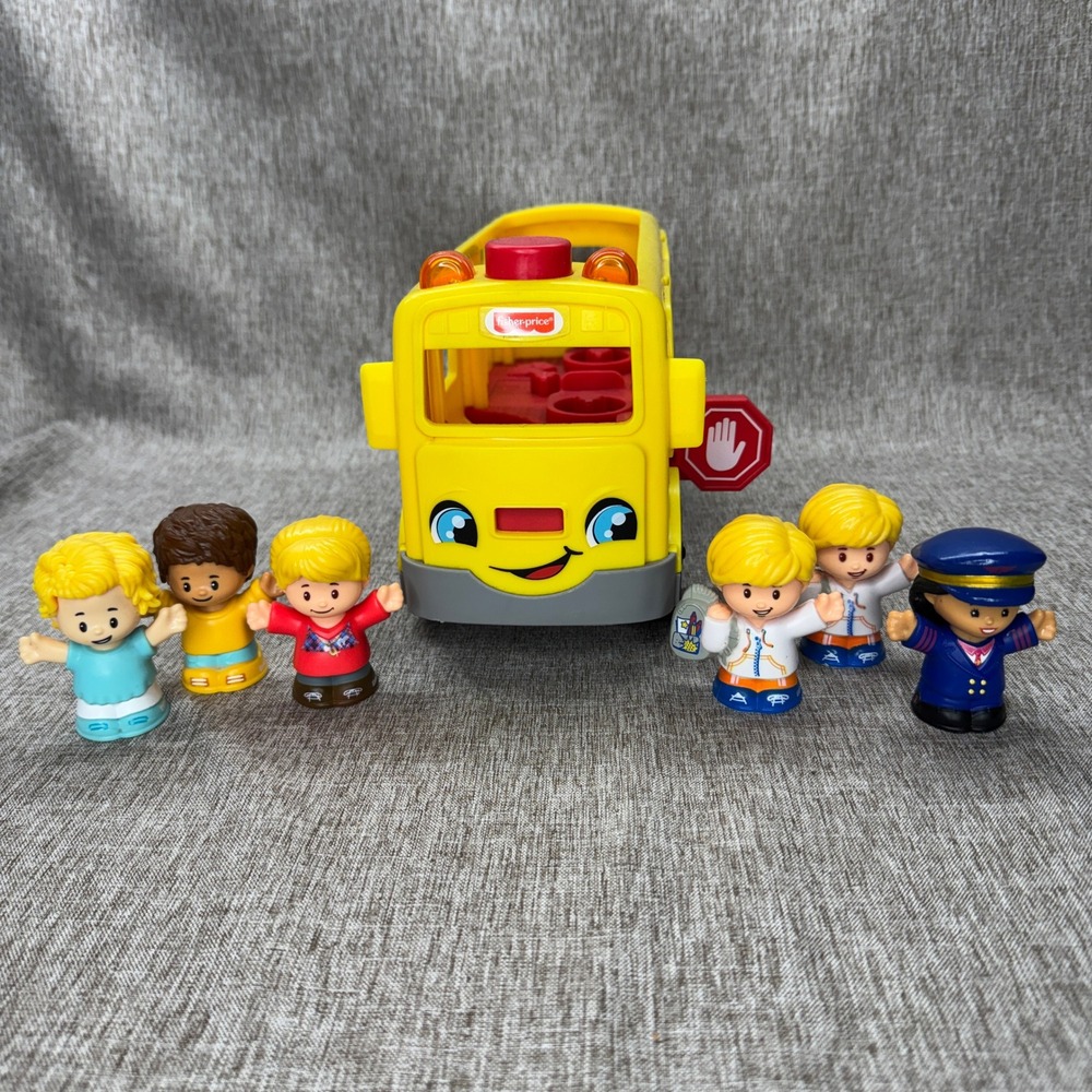 Fisher-Price Little People Sit with Me School Bus with 6 Figures